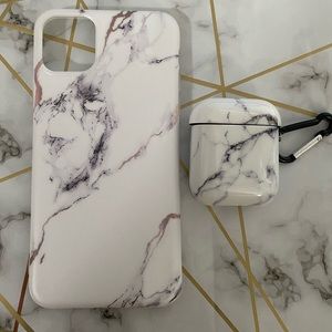 Trendy Marble Combo Phone + Airpods Case